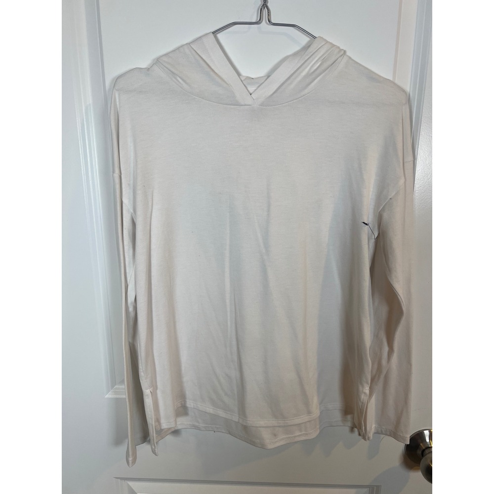Athletic Works‎ Girls Hooded T-Shirt Long Sleeve White Flawed Size XL 14-16
